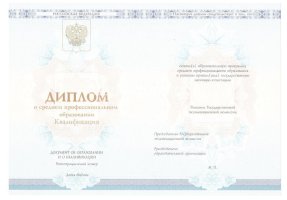 Диплом колледжа 2014 - 2019 в Воронеже